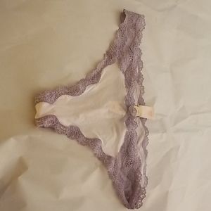 Purple and pink victoria's secret thong